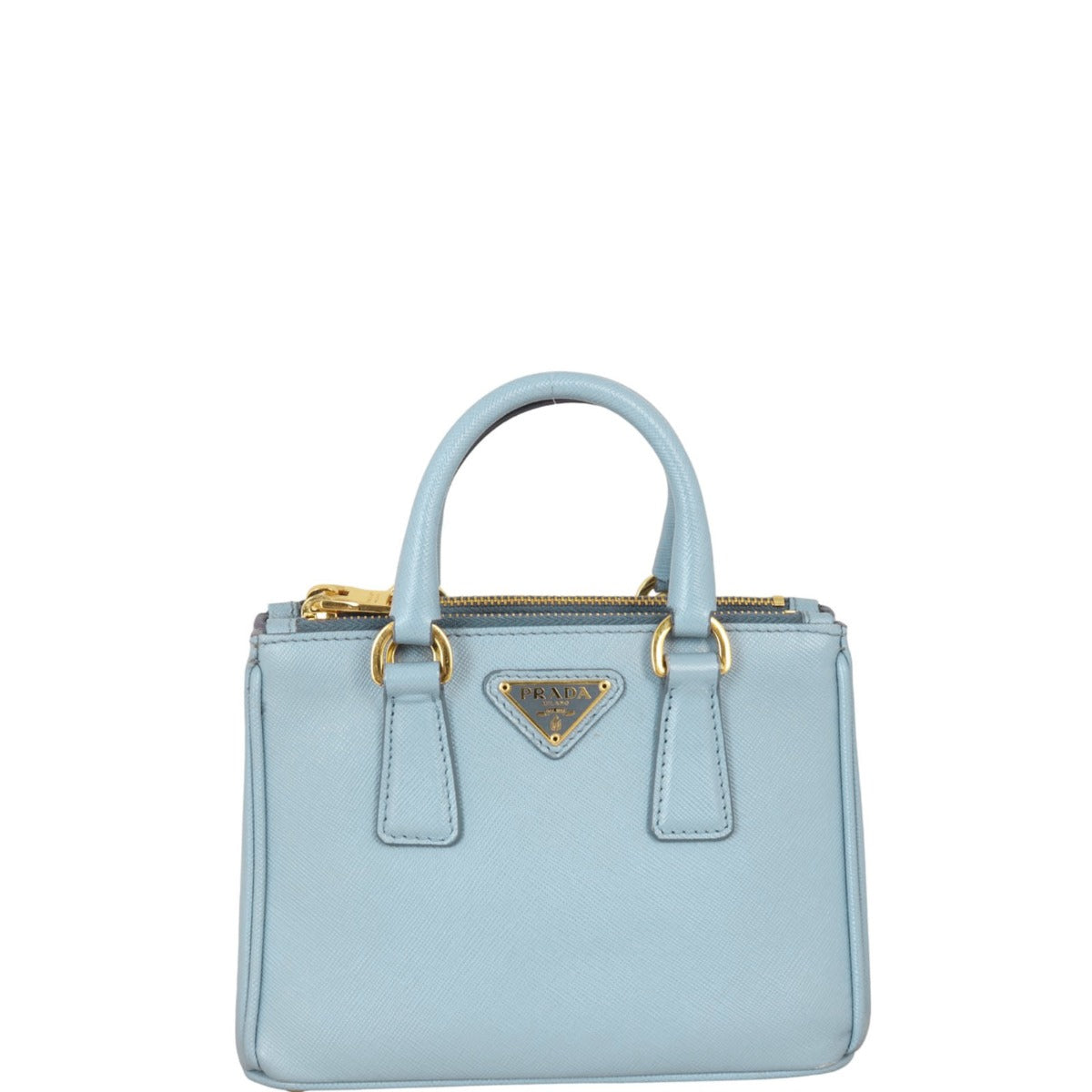 Prada Saffiano Lux Galleria Double Zip Tote Micro
