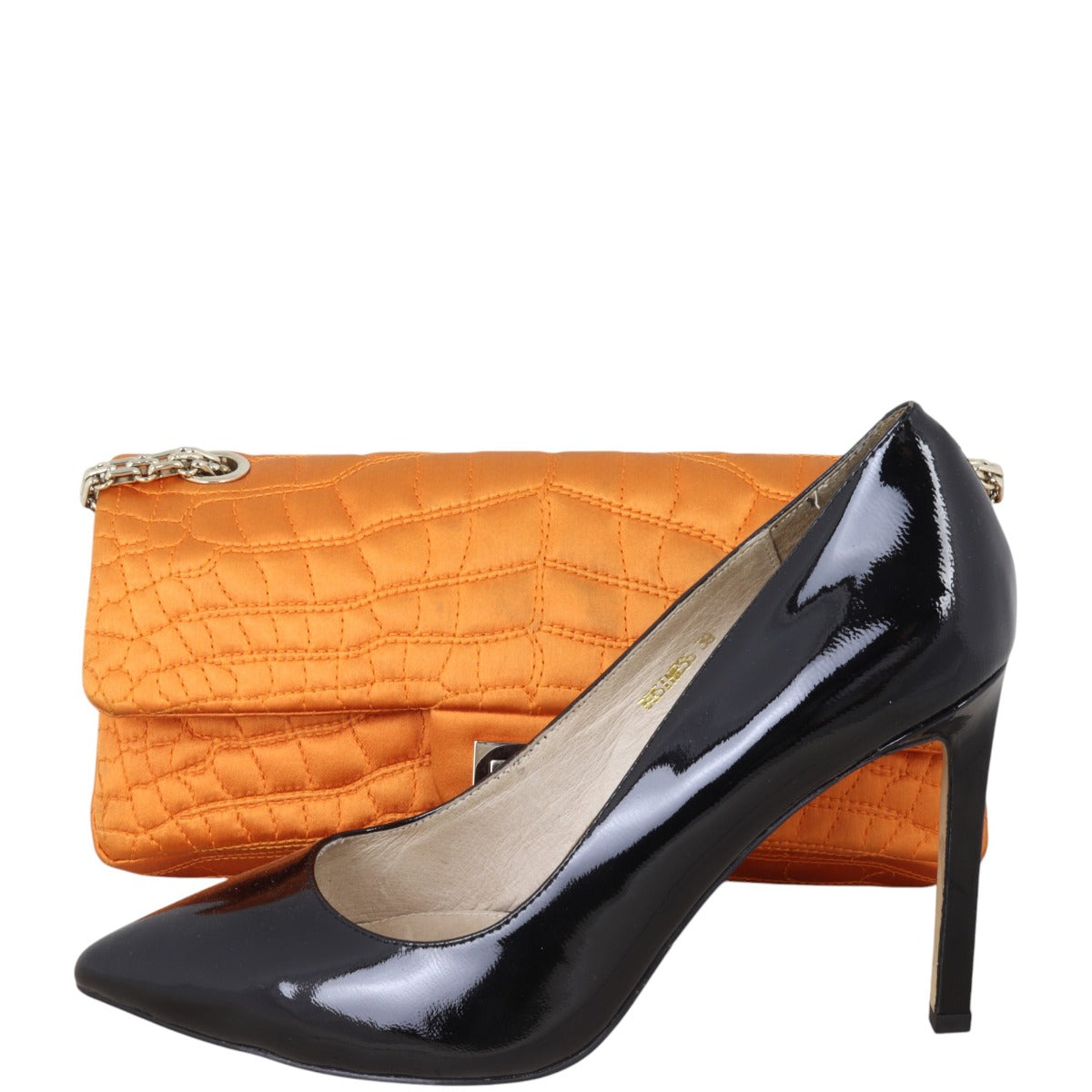 Chanel 2.55 Reissue East West Double Flap Bag Satin Croc-Effect