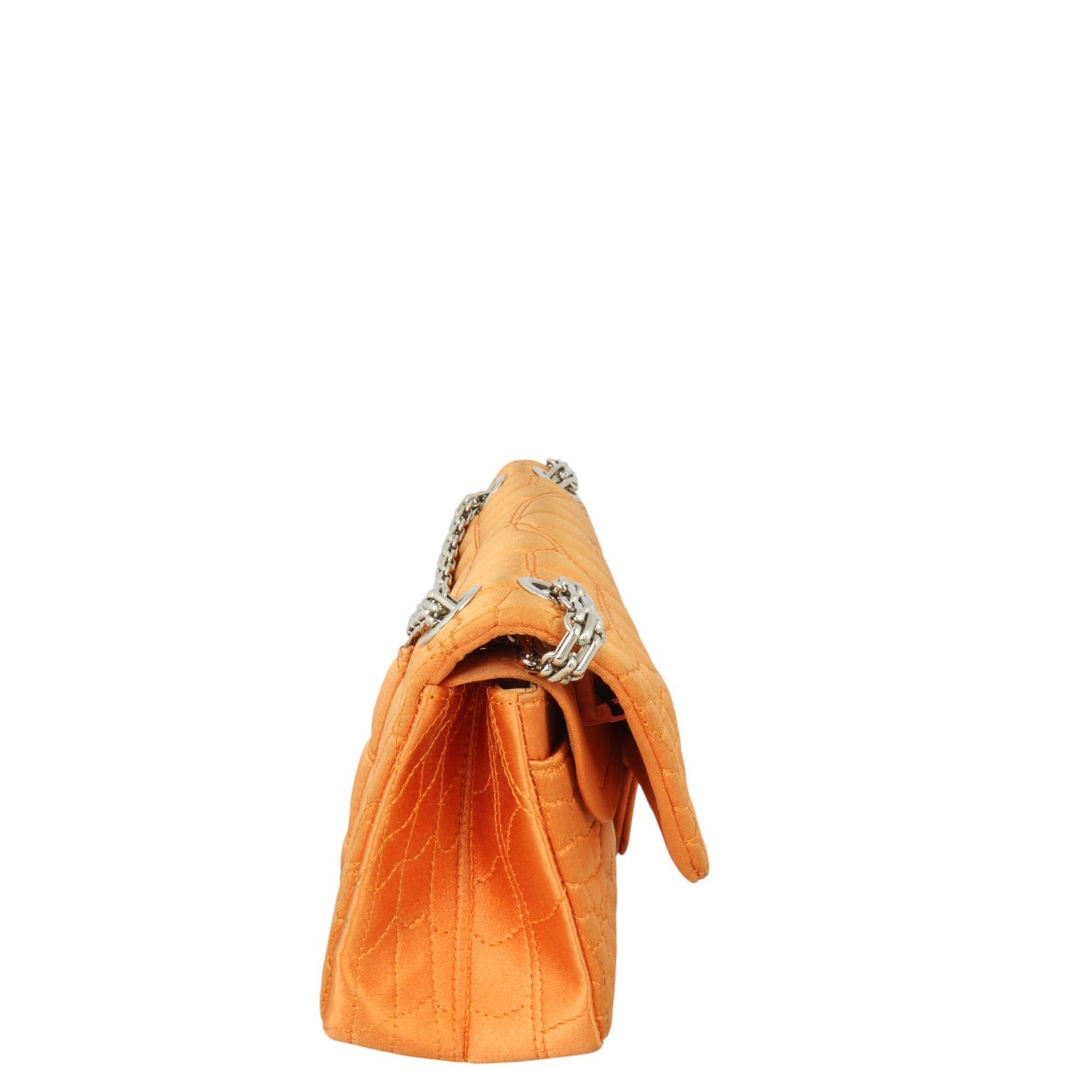 Chanel 2.55 Reissue East West Double Flap Bag Satin Croc-Effect