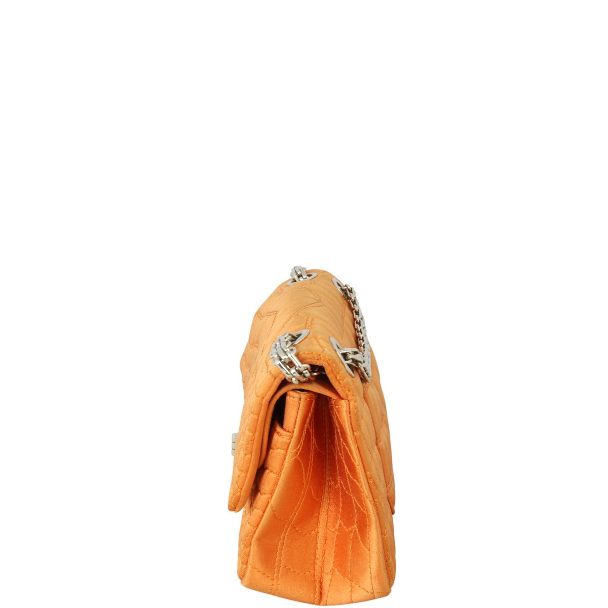 Chanel 2.55 Reissue East West Double Flap Bag Satin Croc-Effect