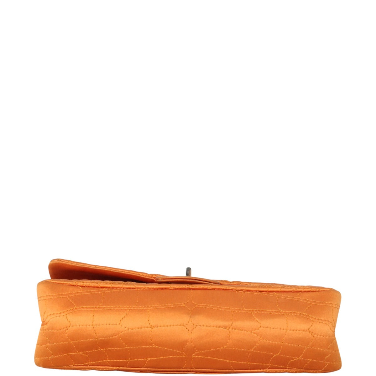 Chanel 2.55 Reissue East West Double Flap Bag Satin Croc-Effect