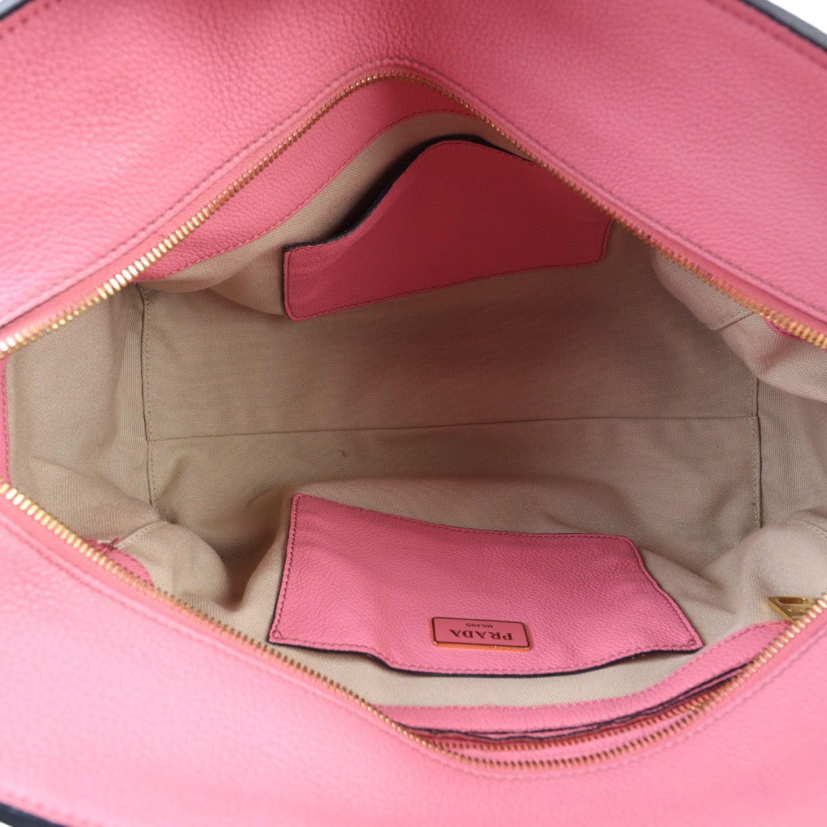 Prada Vitello Daino Zip Tote