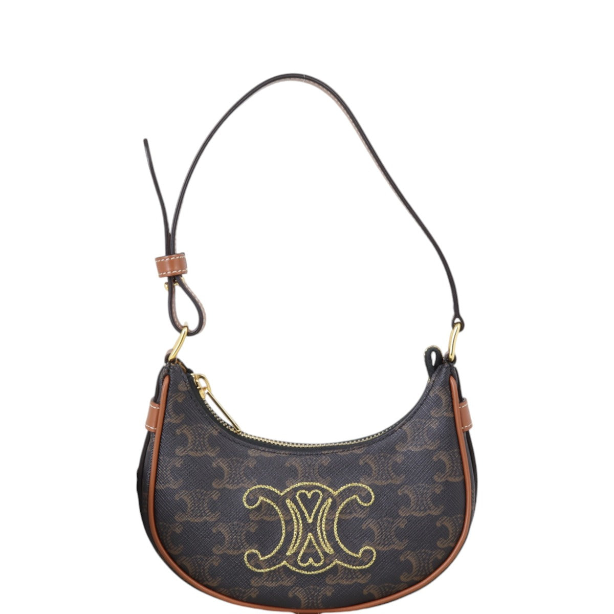 Celine Ava Triomphe Hobo Embroidered Mini