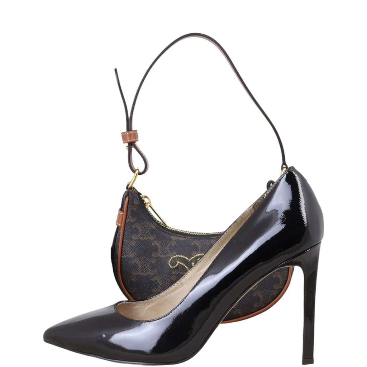 Celine Ava Triomphe Hobo Embroidered Mini