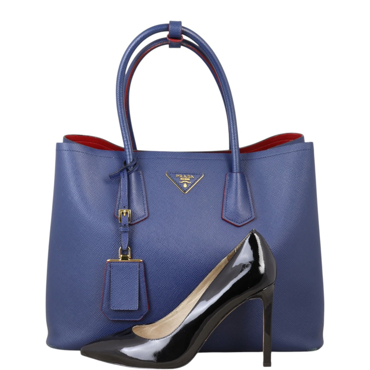 Prada Saffiano Cuir Double Bag Large