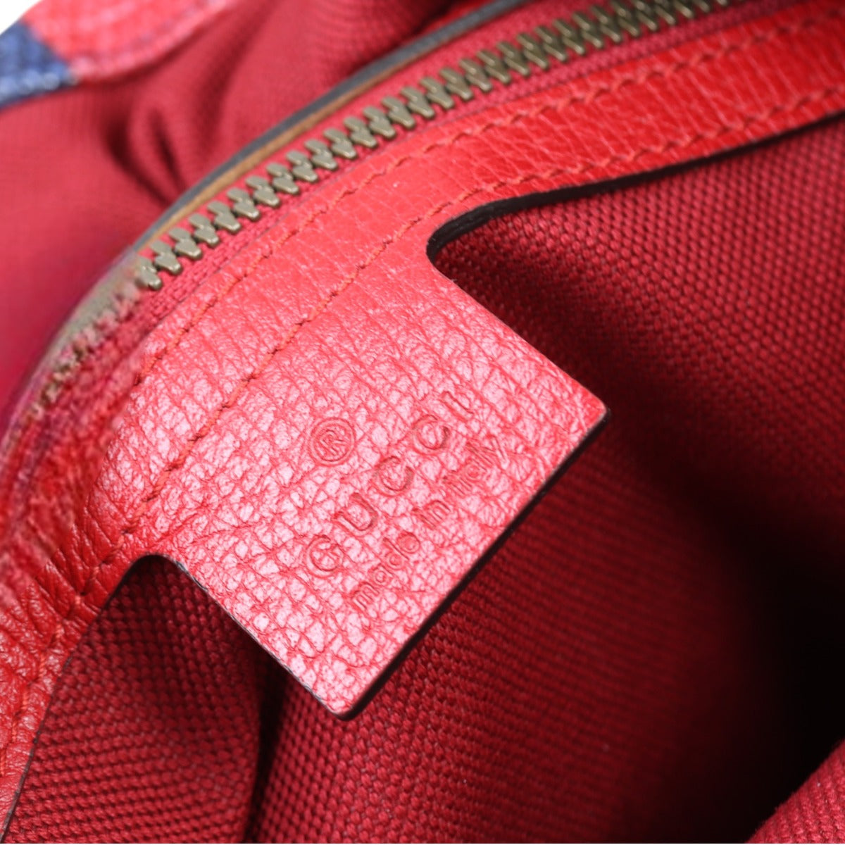 Gucci Logo Striped Drawstring Backpack