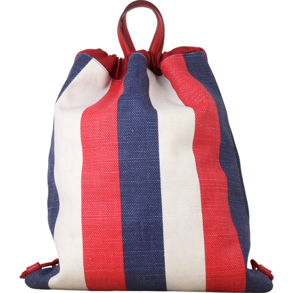 Gucci Logo Striped Drawstring Backpack