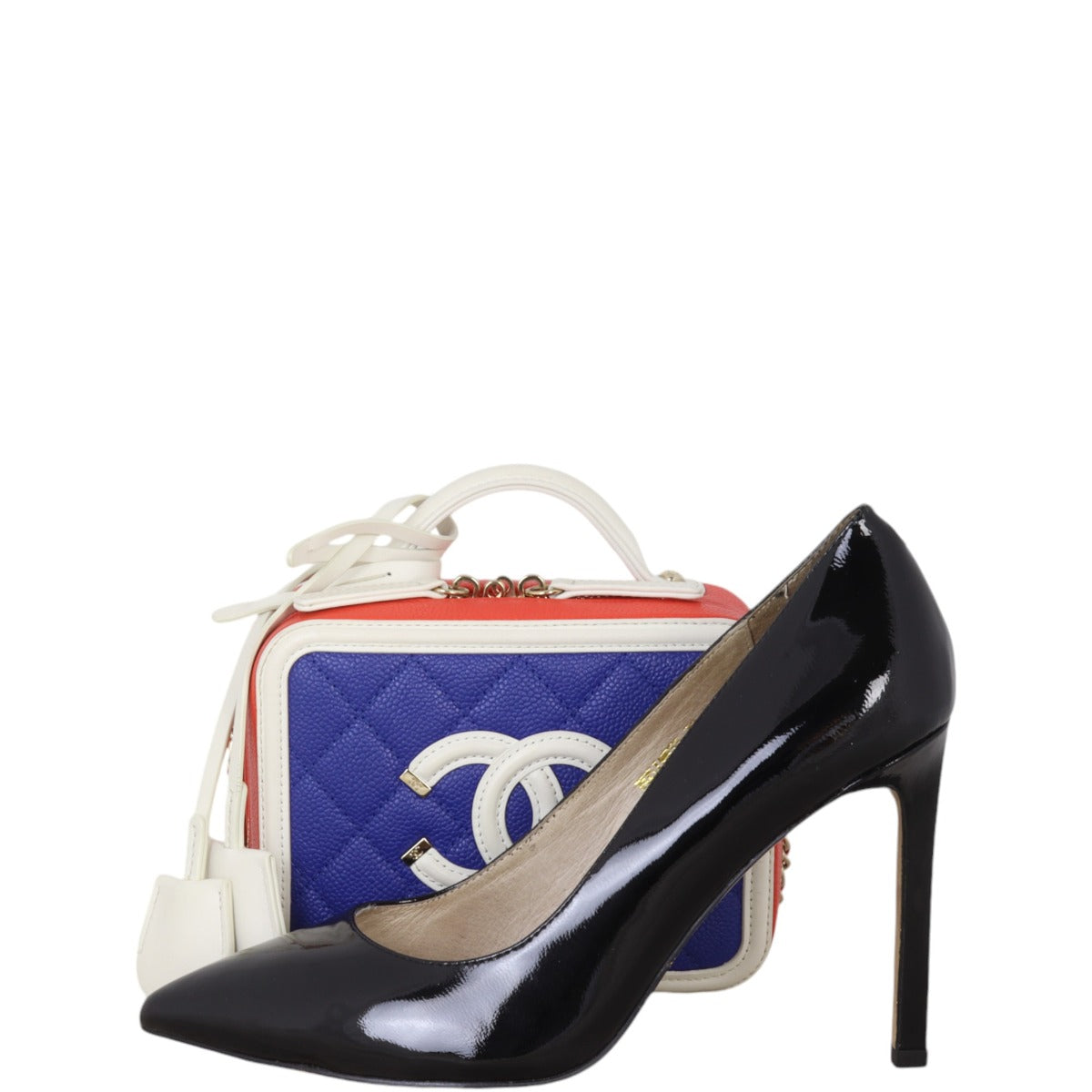 Chanel CC Filigree Vanity Case Small