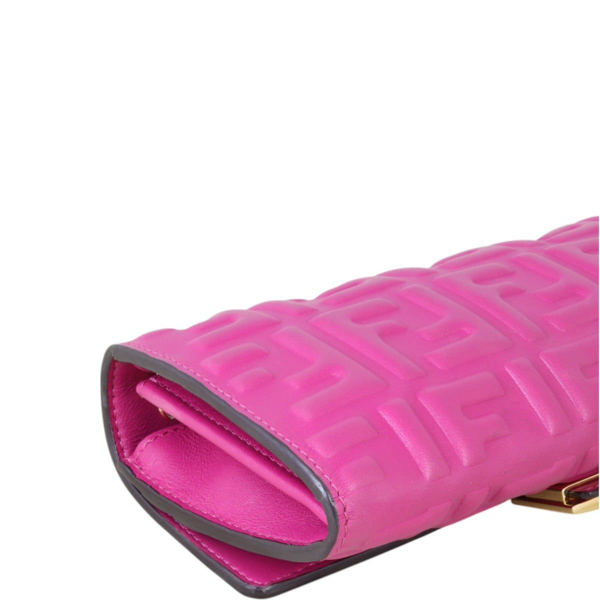 Fendi Baguette FF Embossed Wallet on Chain