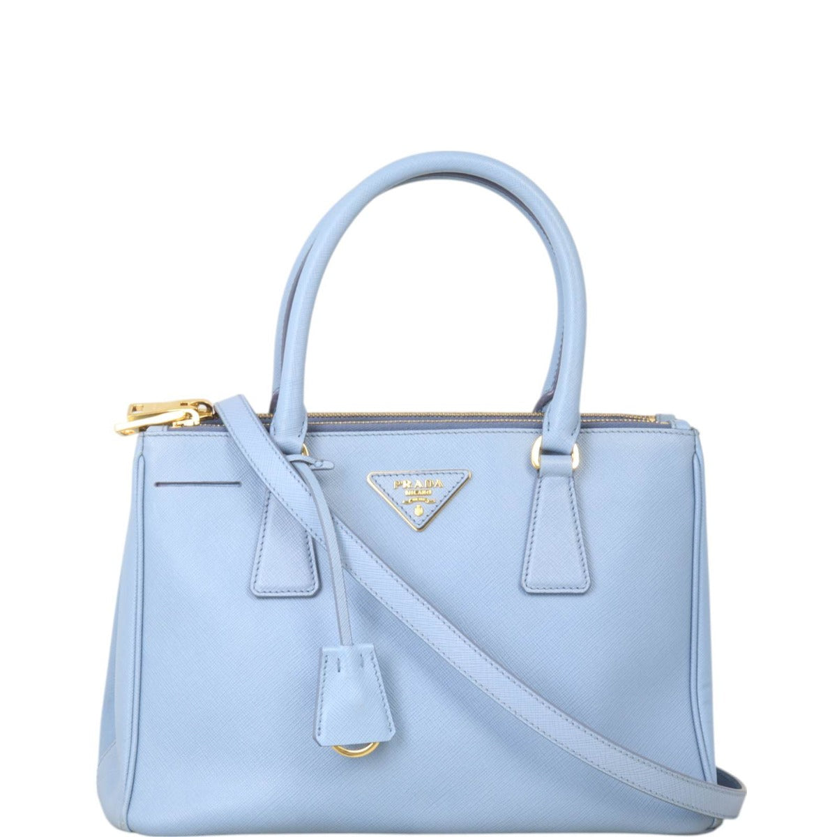 Prada Saffiano Lux Galleria Double Zip Tote Small