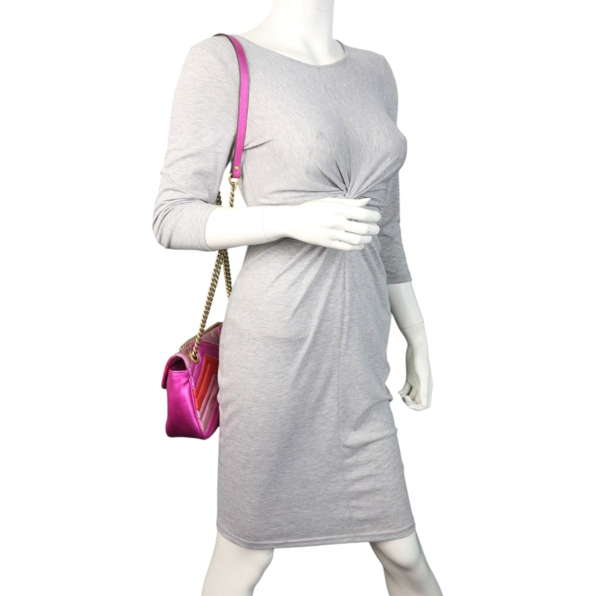 Gucci GG Marmont Matelasse Small Shoulder Bag Metallic