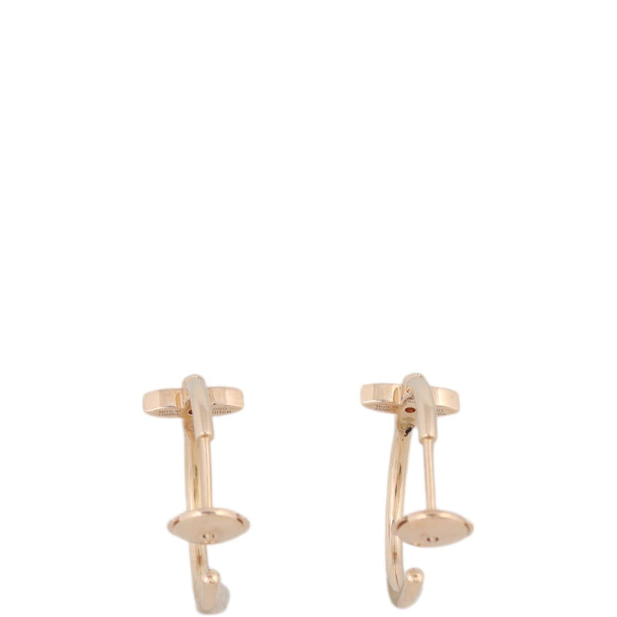 Louis Vuitton Idylle Blossom Diamond 18k Rose Gold Hoop Earrings Small