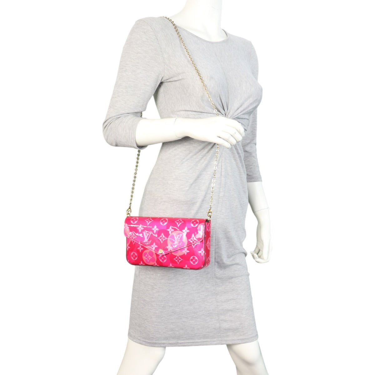 Louis Vuitton Pochette Felicie Monogram Vernis Valentine