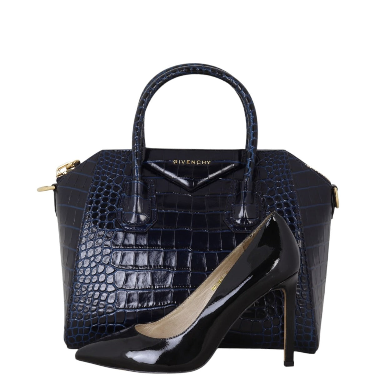 Givenchy Antigona Small Croc Embossed