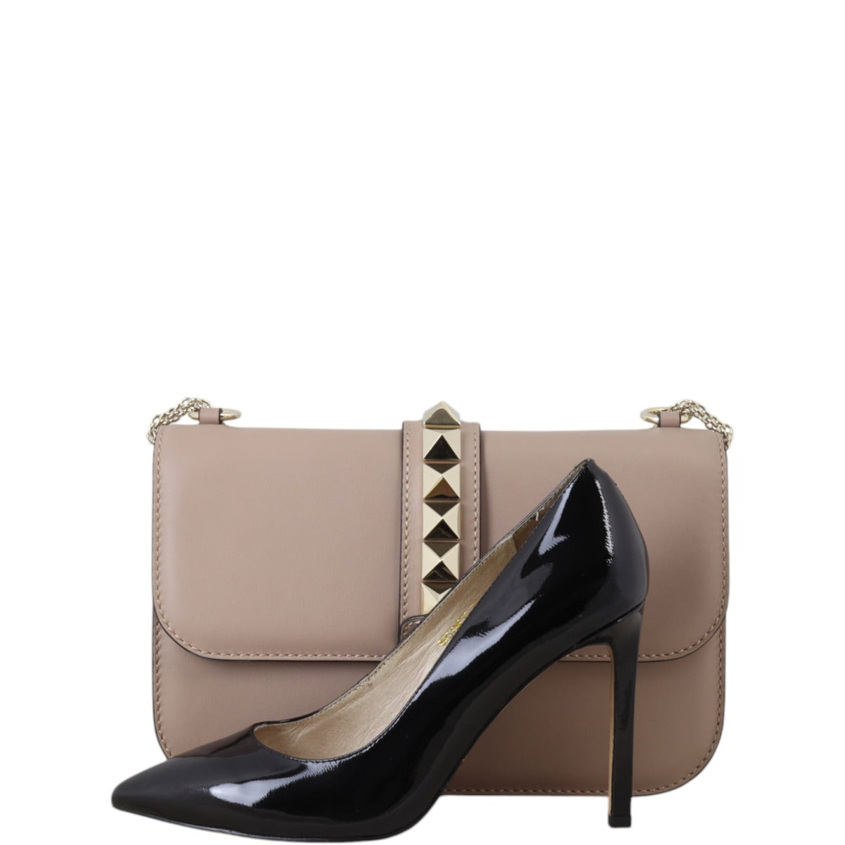 Valentino Glam Lock Medium Shoulder Bag