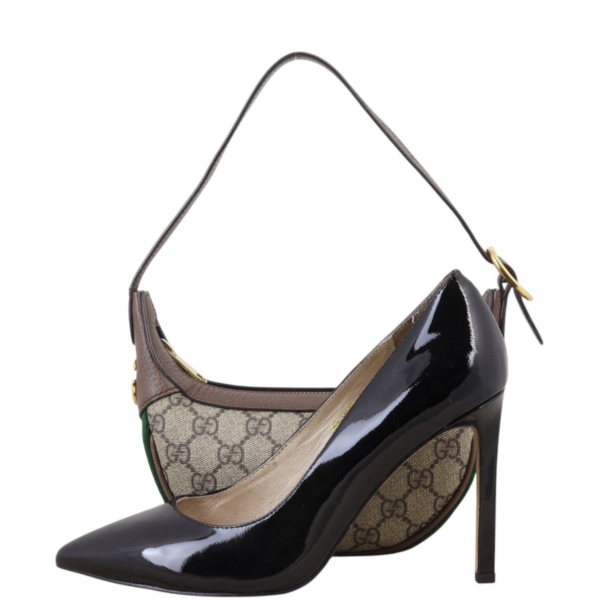 Gucci Ophidia GG Supreme Mini Crescent Shoulder Bag