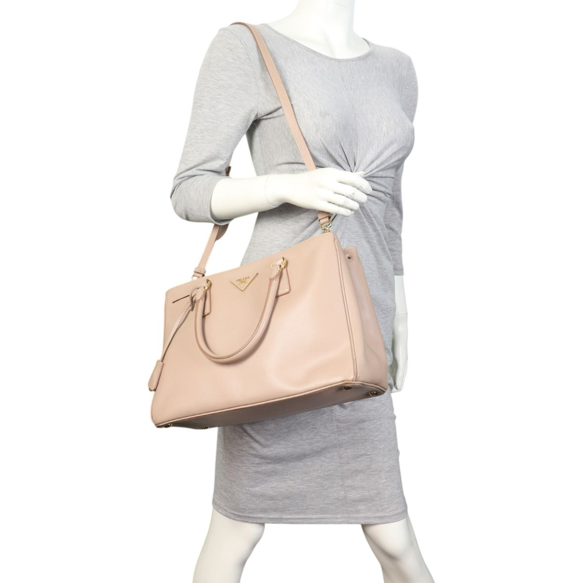 Prada Saffiano Lux Galleria Double Zip Tote Medium