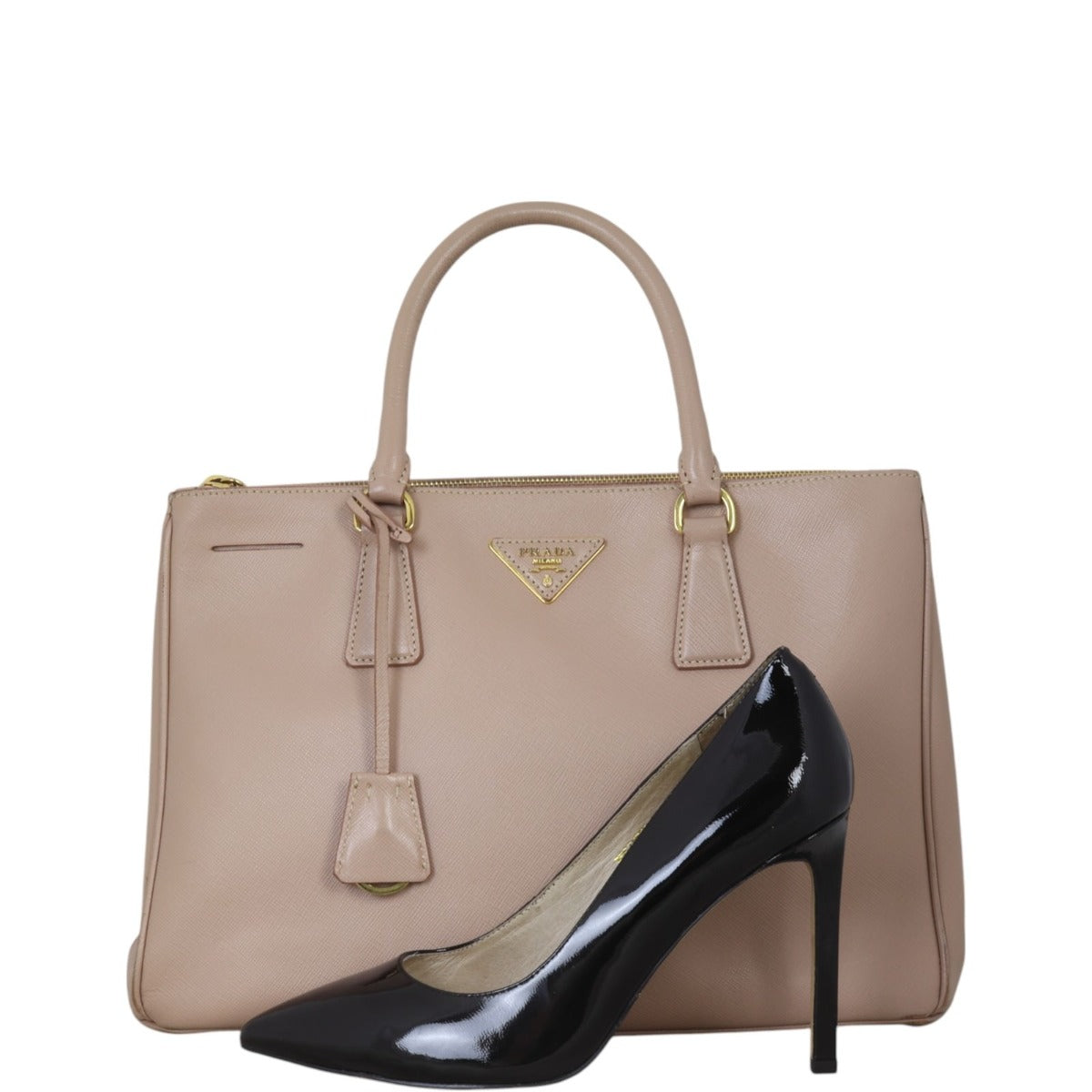 Prada Saffiano Lux Galleria Double Zip Tote Medium