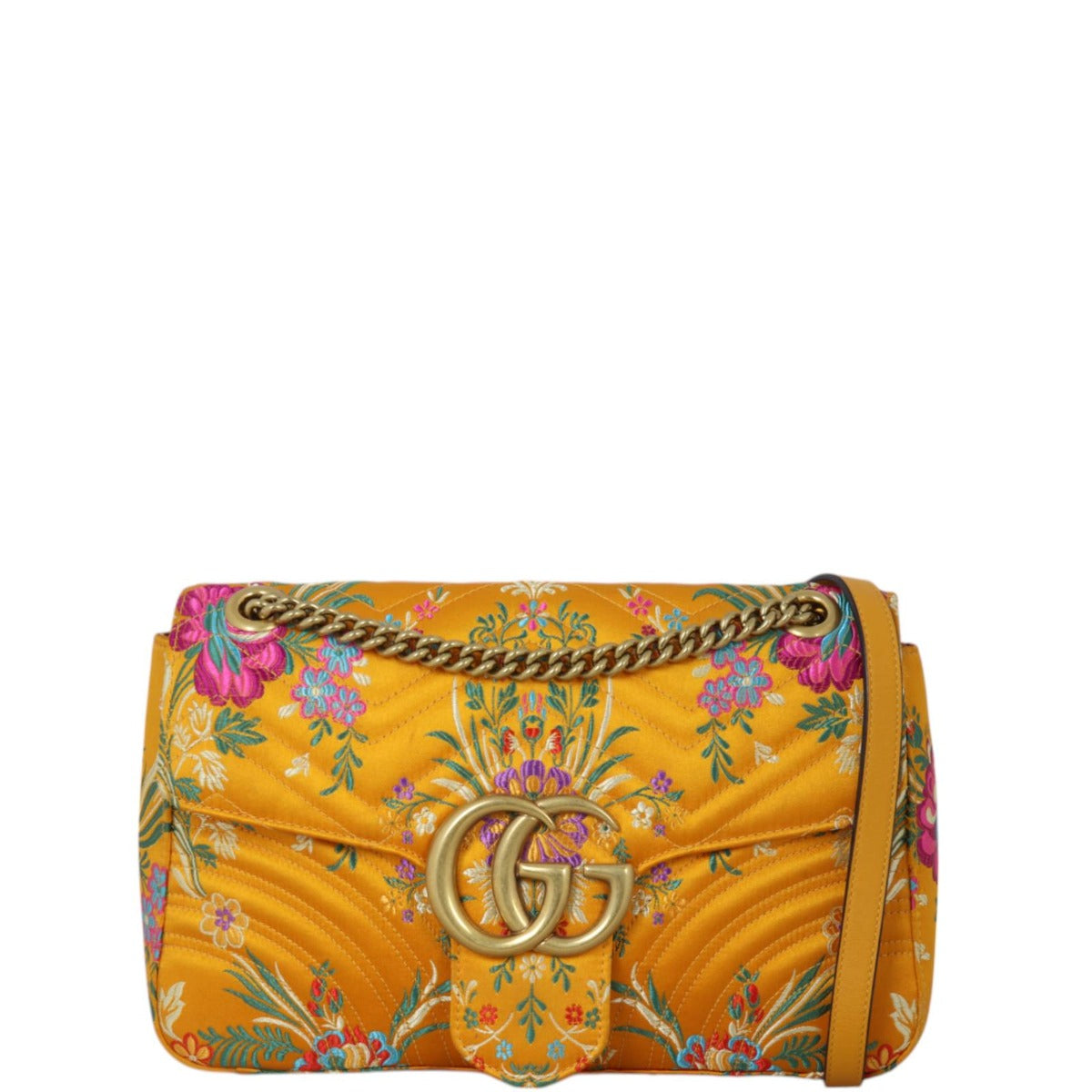 Gucci GG Marmont Matelasse Medium Shoulder Bag Floral