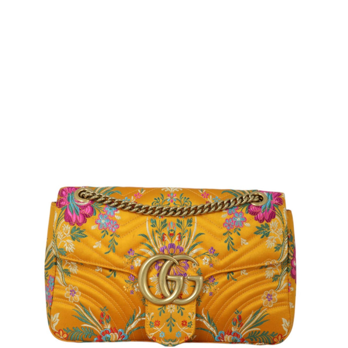 Gucci GG Marmont Matelasse Medium Shoulder Bag Floral