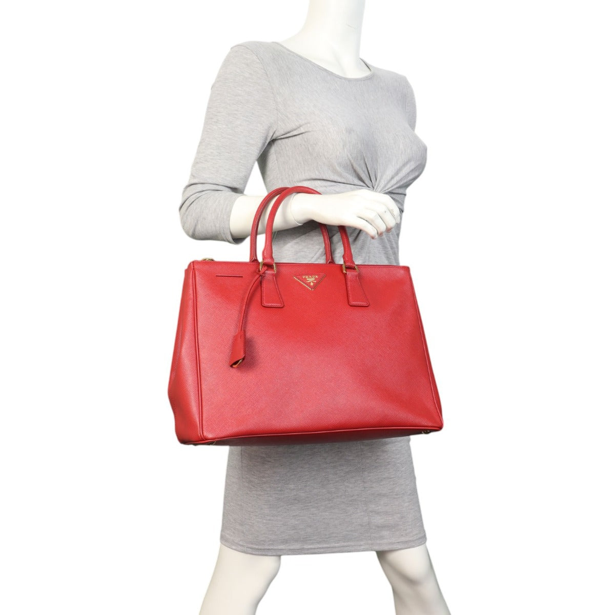 Prada Saffiano Lux Galleria Double Zip Tote Large