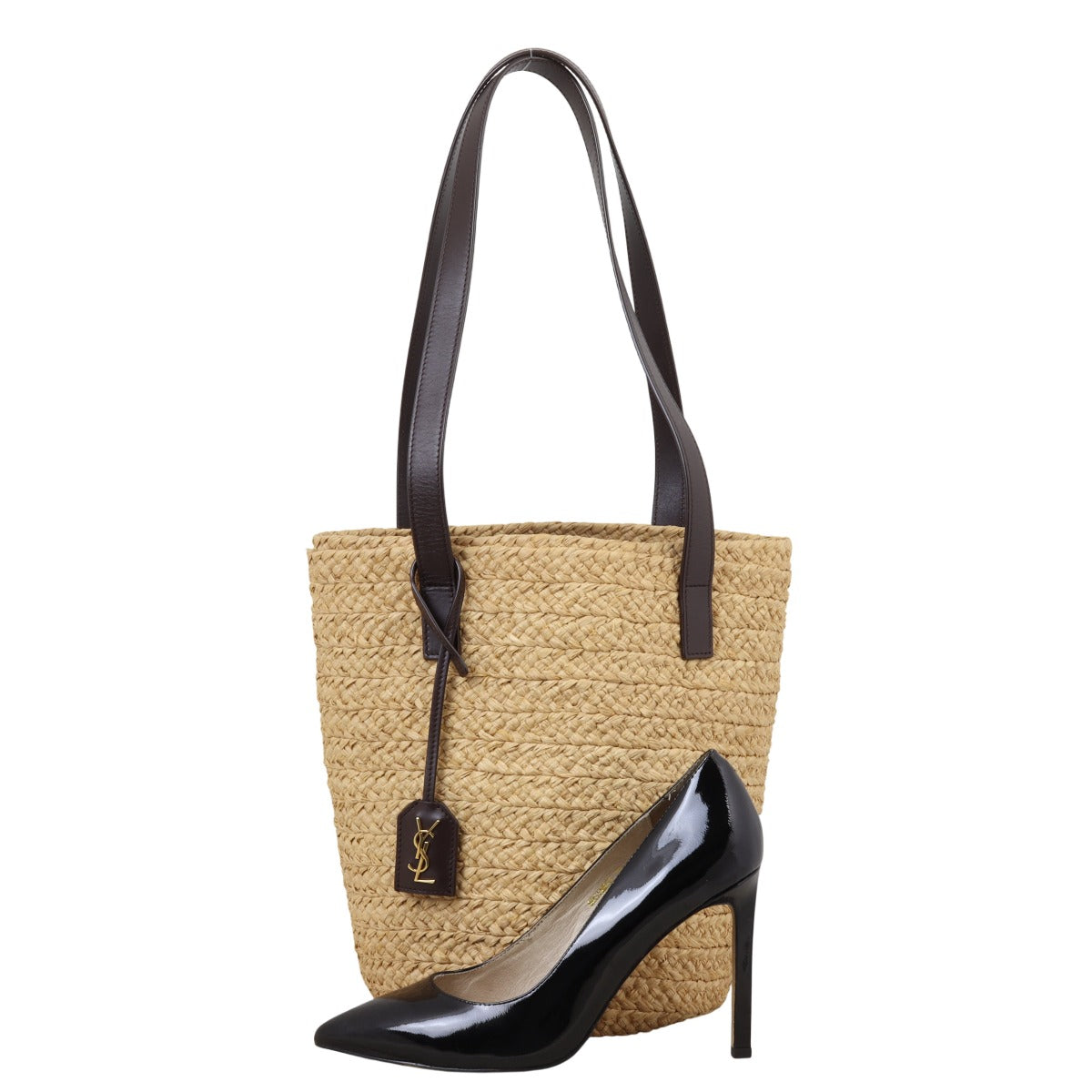 Saint Laurent Panier Raffia Tote