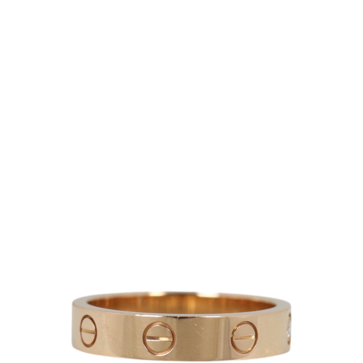 Cartier Love Wedding Band 18k Rose Gold 1 Diamond