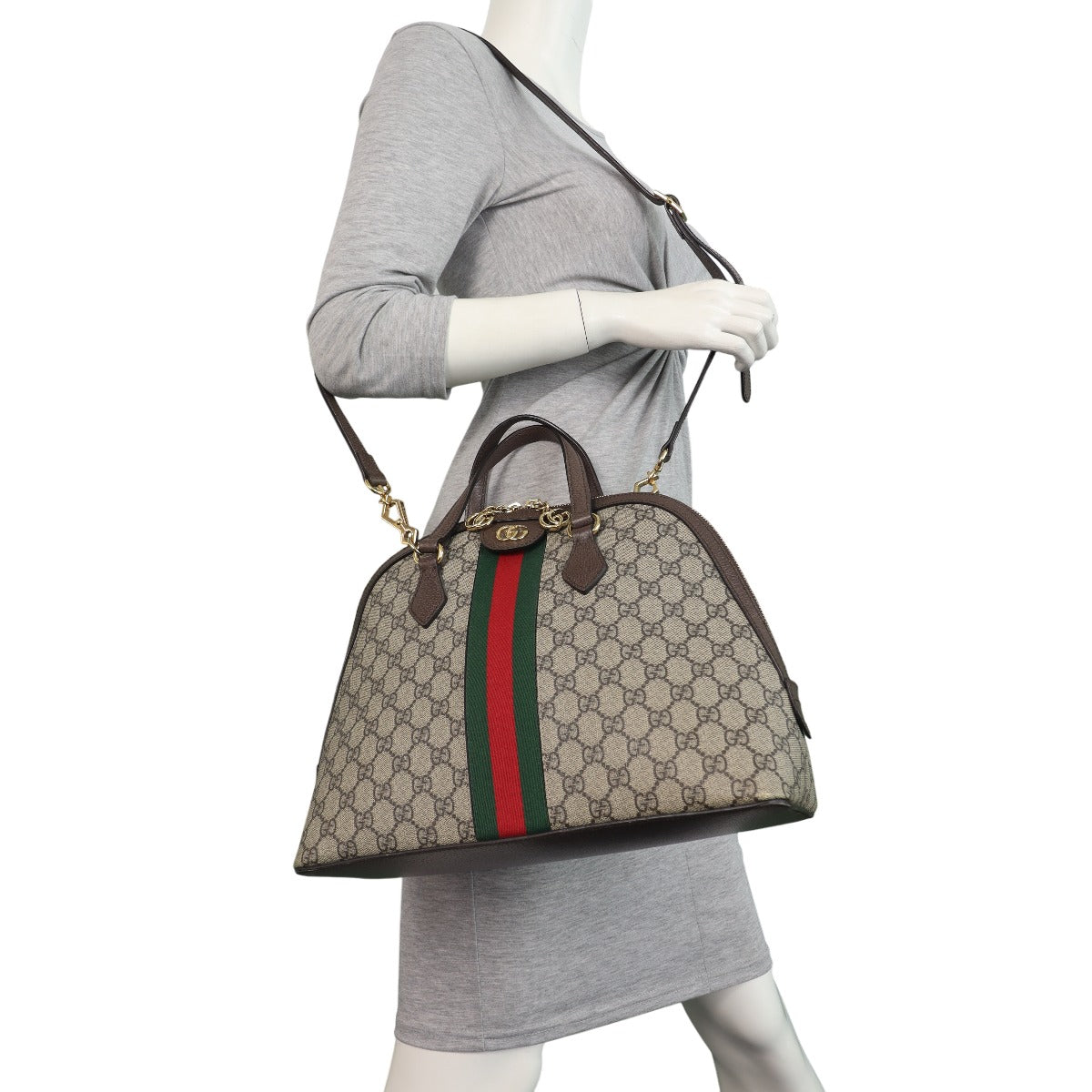 Gucci Ophidia GG Supreme Medium Top Handle Bag