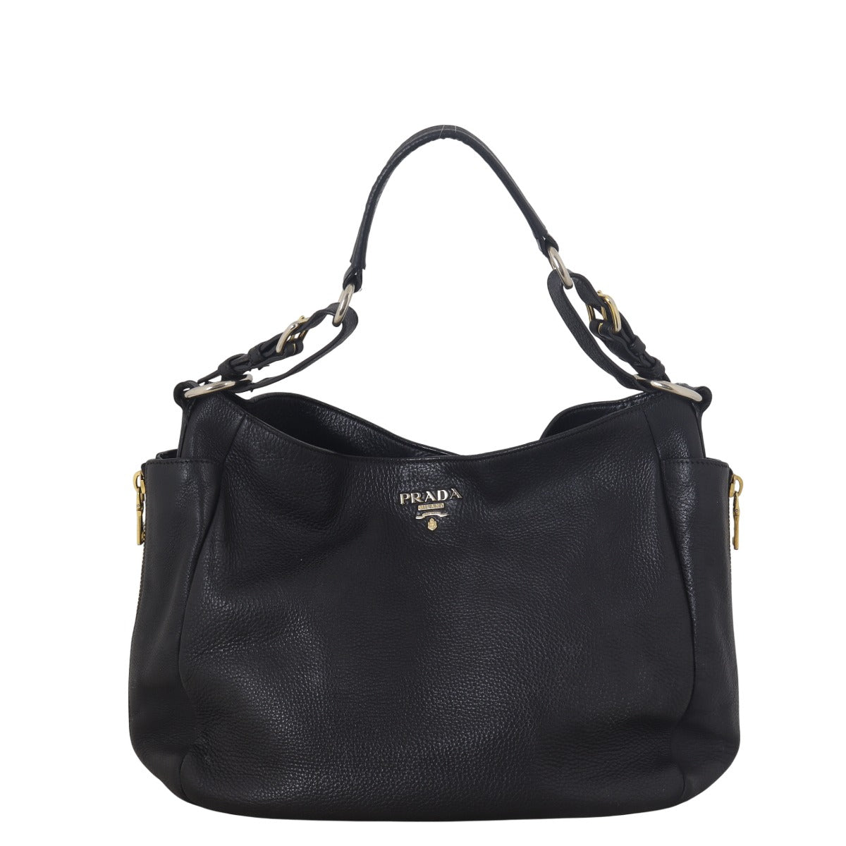 Prada Vitello Daino Side Pocket Hobo