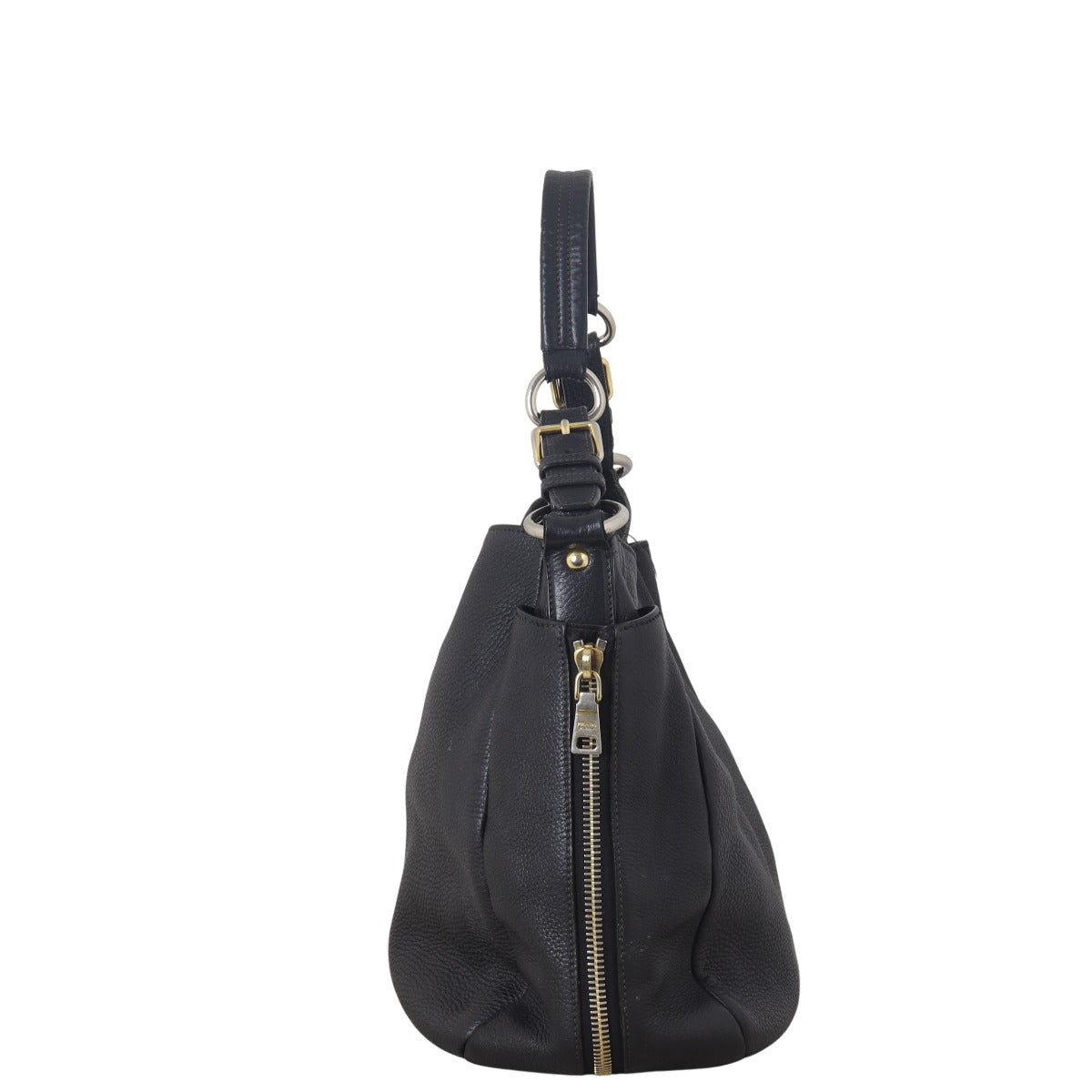 Prada Vitello Daino Side Pocket Hobo