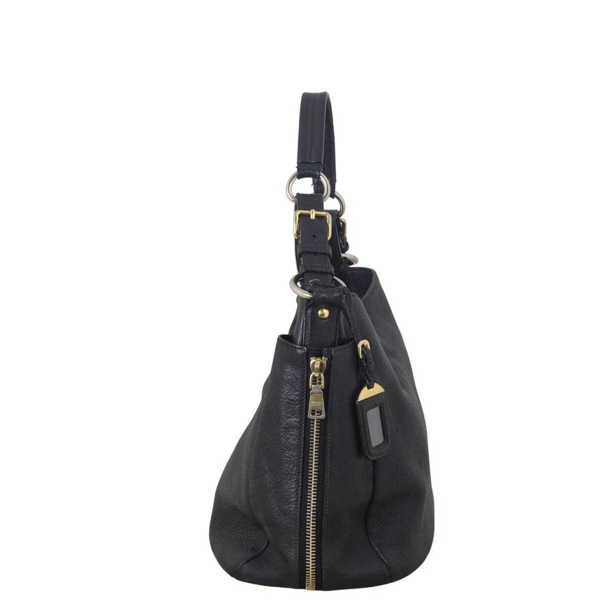 Prada Vitello Daino Side Pocket Hobo