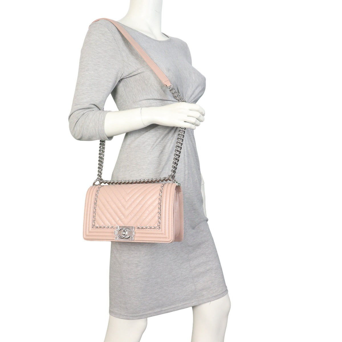 Chanel Boy Old Medium Chain Around Chevron