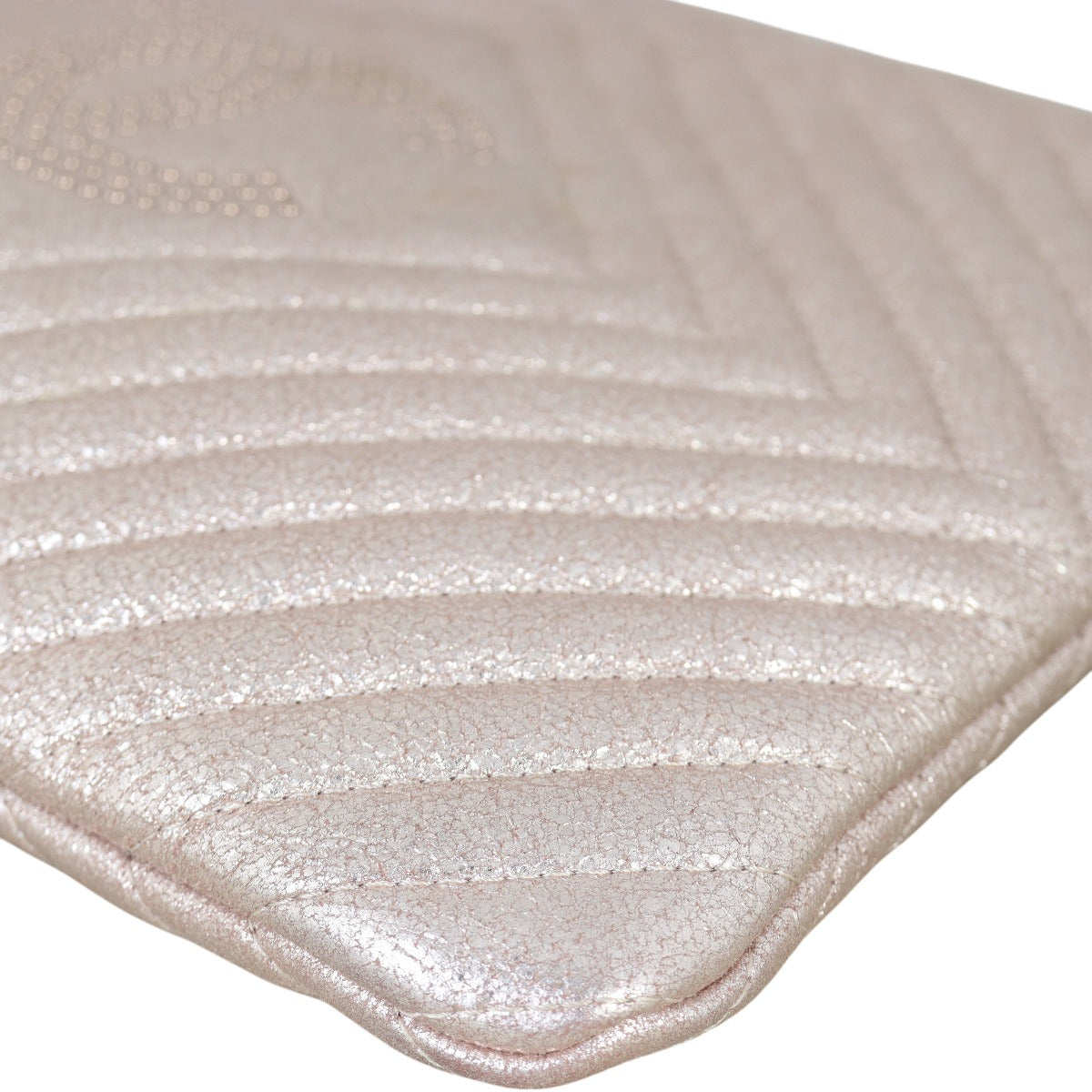 Chanel CC Studs Clutch Metallic