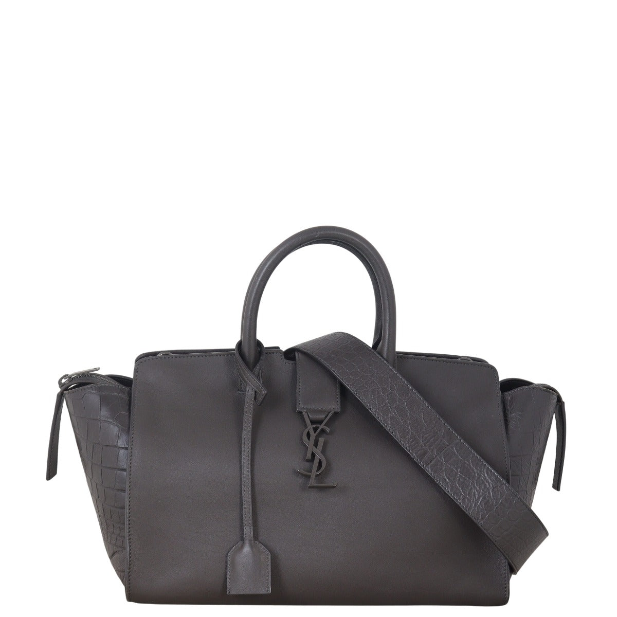 Saint Laurent Downtown Cabas Croc-Embossed