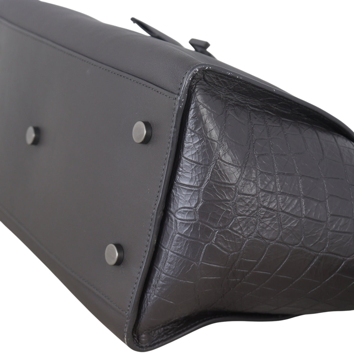 Saint Laurent Downtown Cabas Croc-Embossed