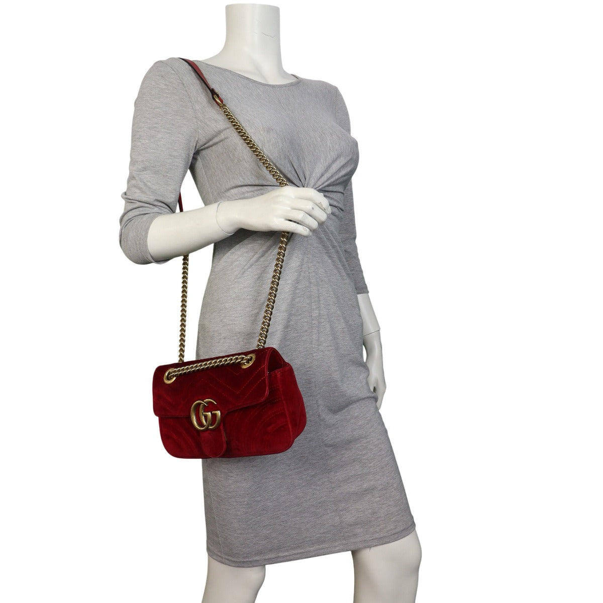 Gucci Marmont Velvet Small Shoulder Bag