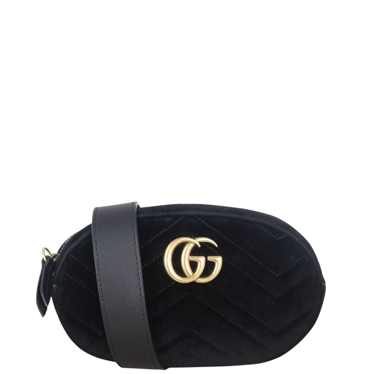 Gucci GG Marmont Matelasse Velvet Belt Bag