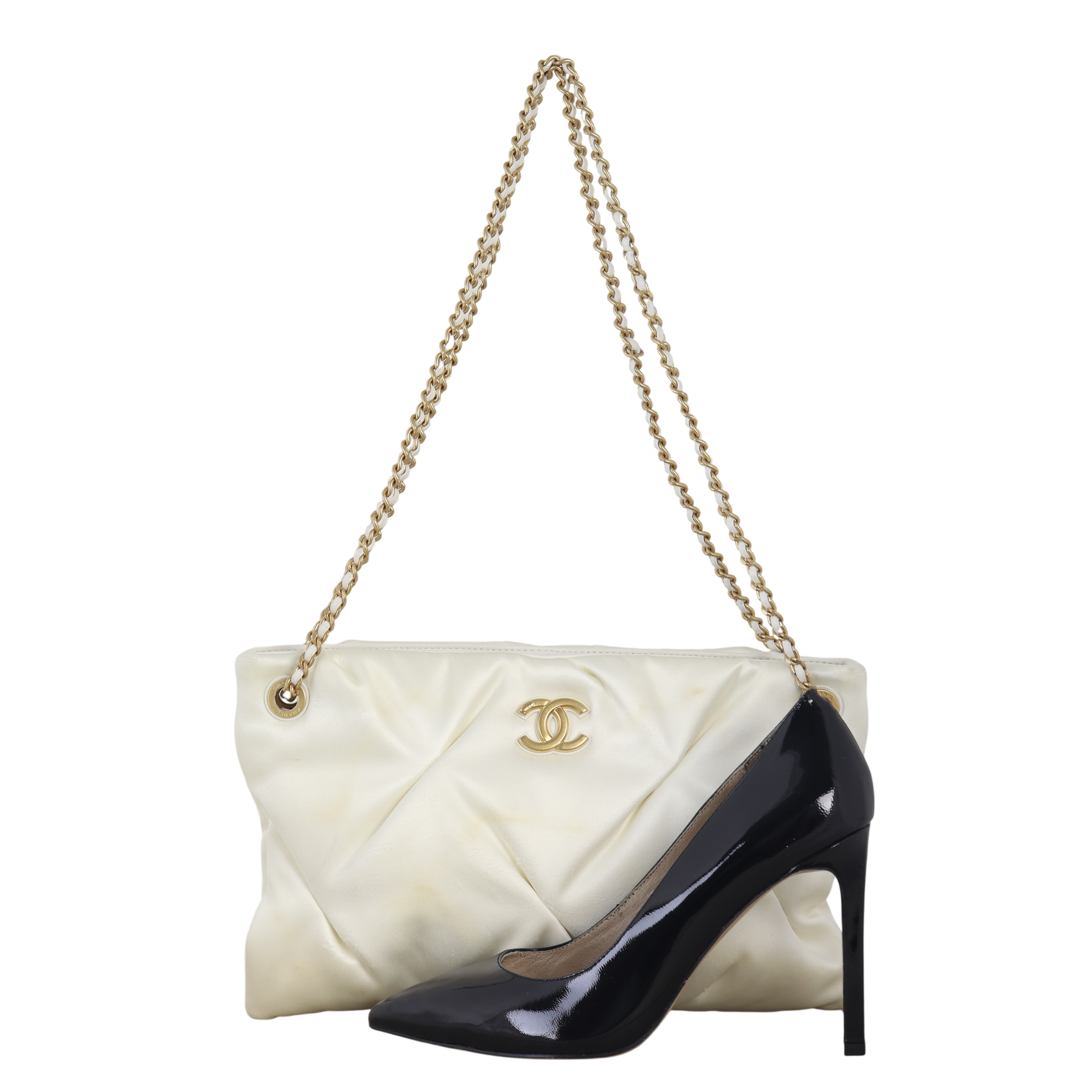 Chanel Satin Chain Pouch