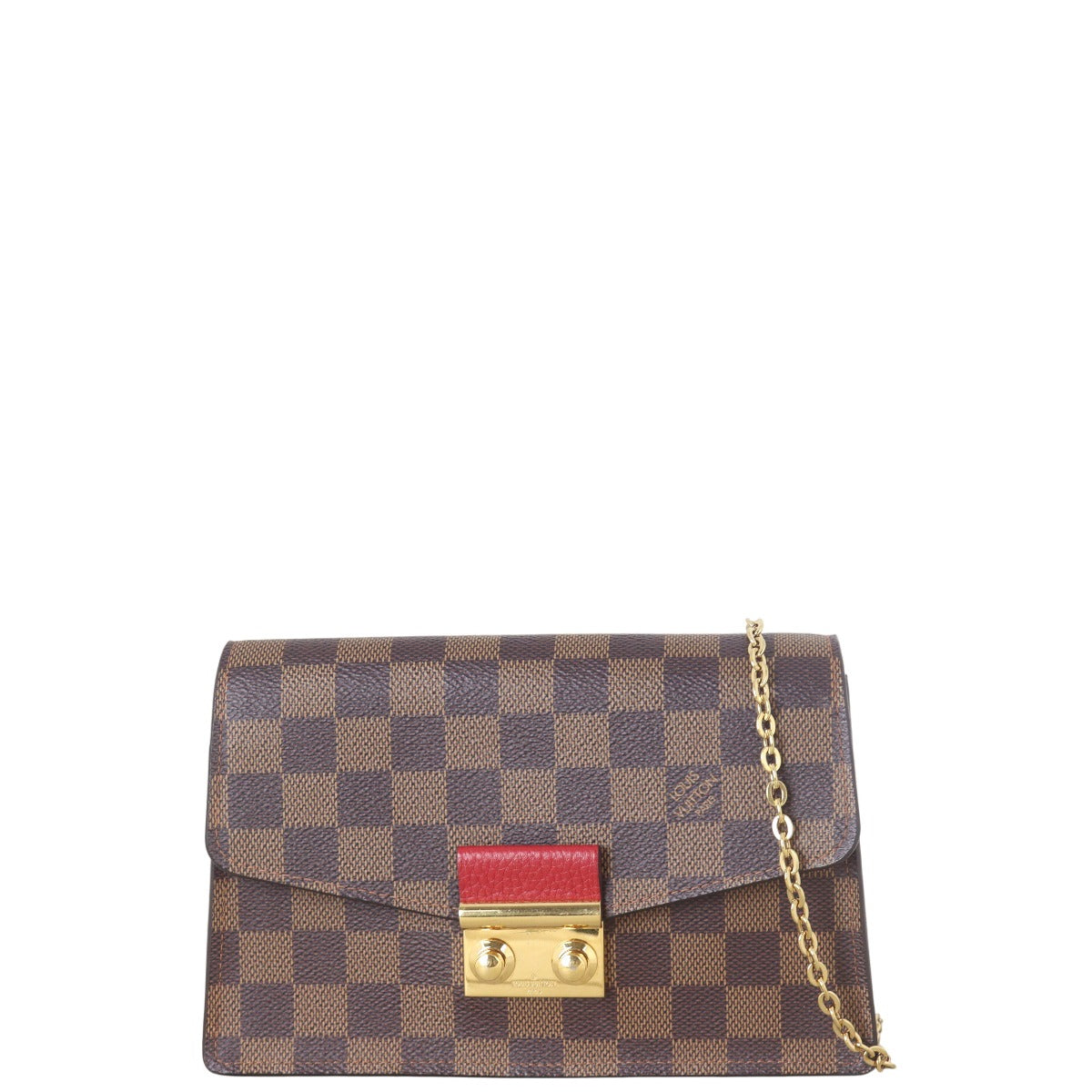 Louis Vuitton Croisette Chain Wallet Damier Ebene