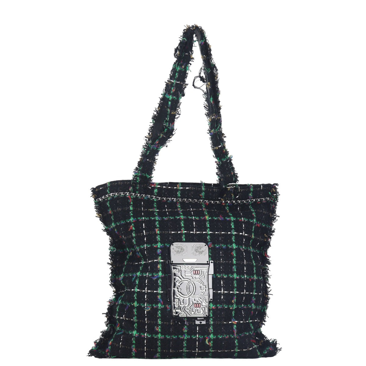 Chanel Resin Robot Tweed Shopping Tote