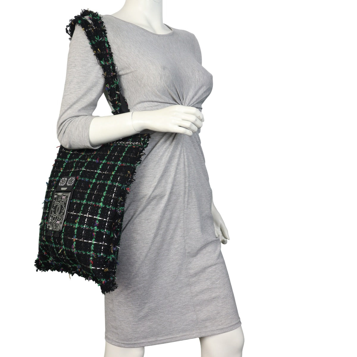 Chanel Resin Robot Tweed Shopping Tote
