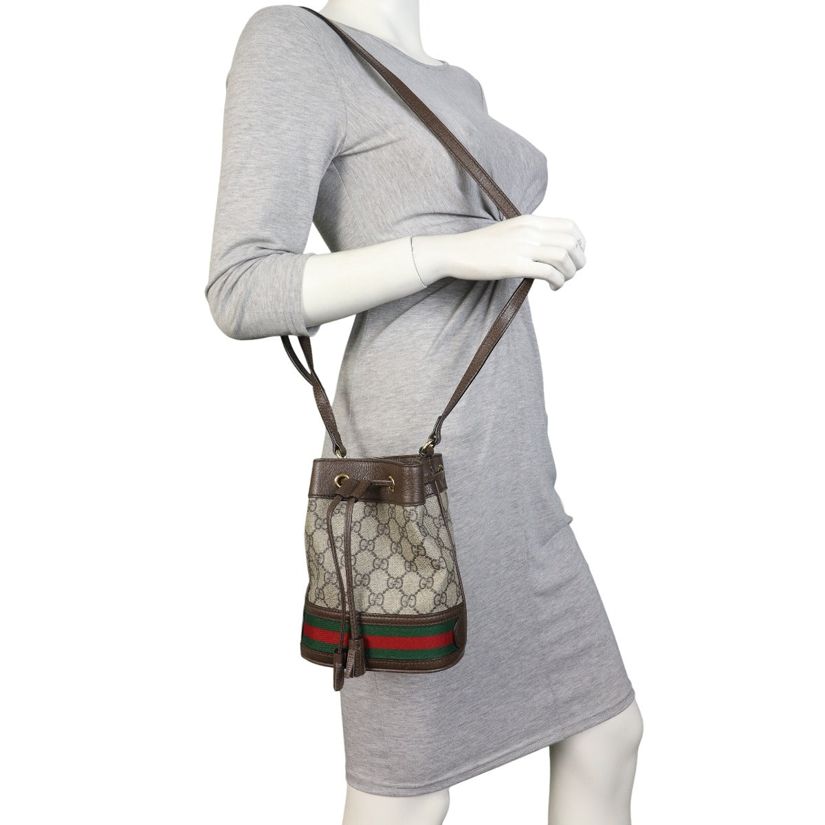 Gucci GG Supreme Ophidia Mini Bucket Bag