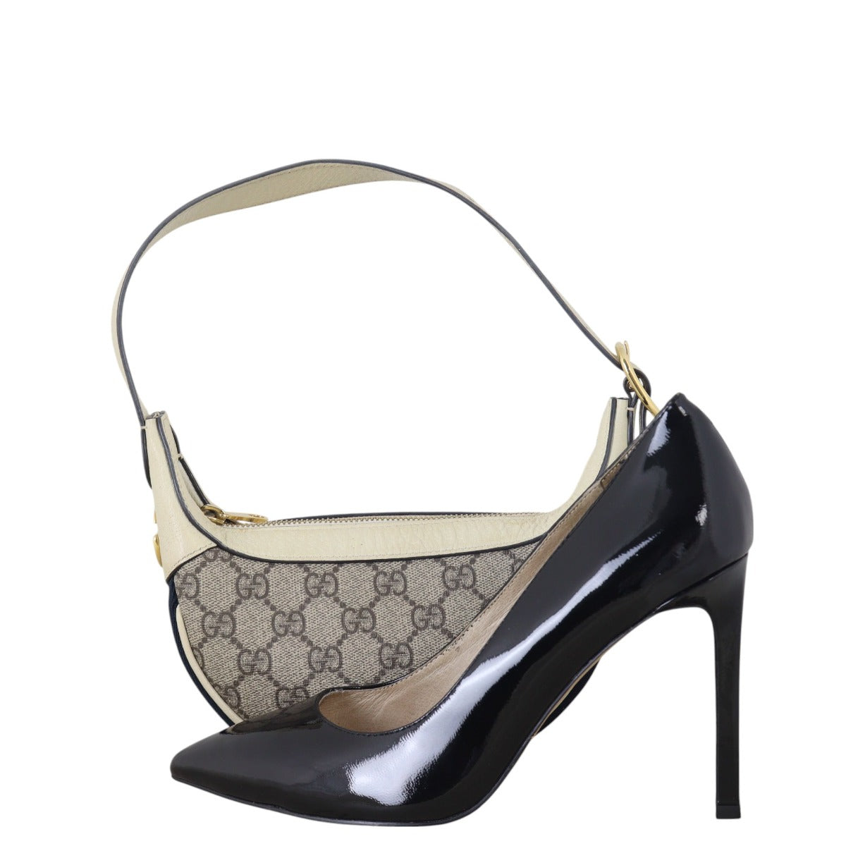 Gucci Ophidia GG Supreme Mini Crescent Shoulder Bag