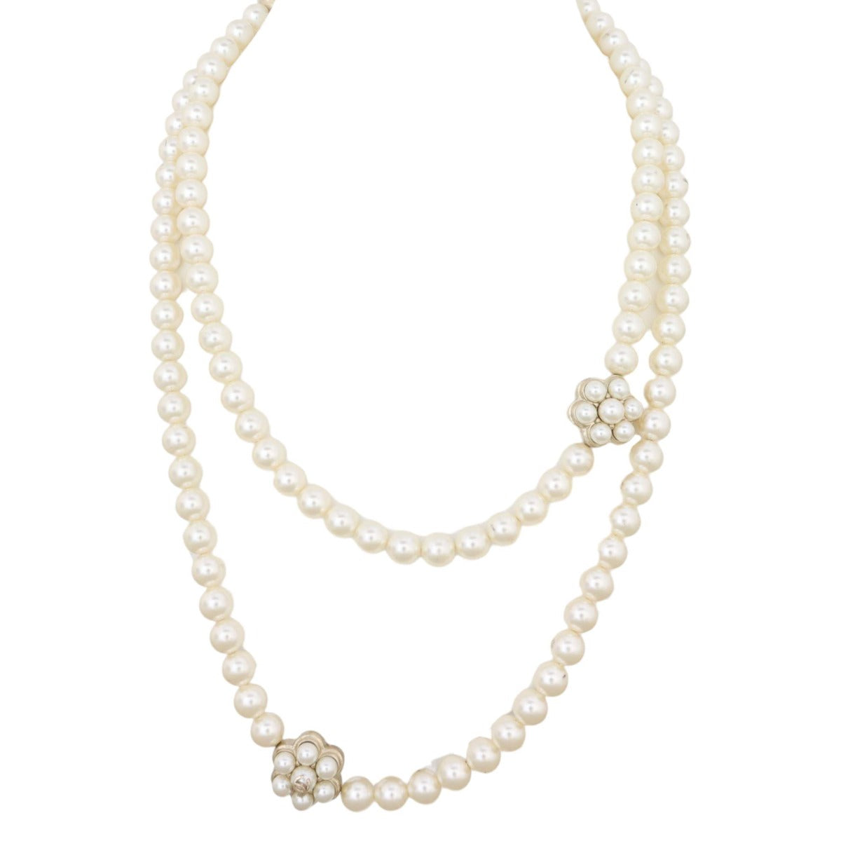 Chanel Pearl Flower Long Necklace