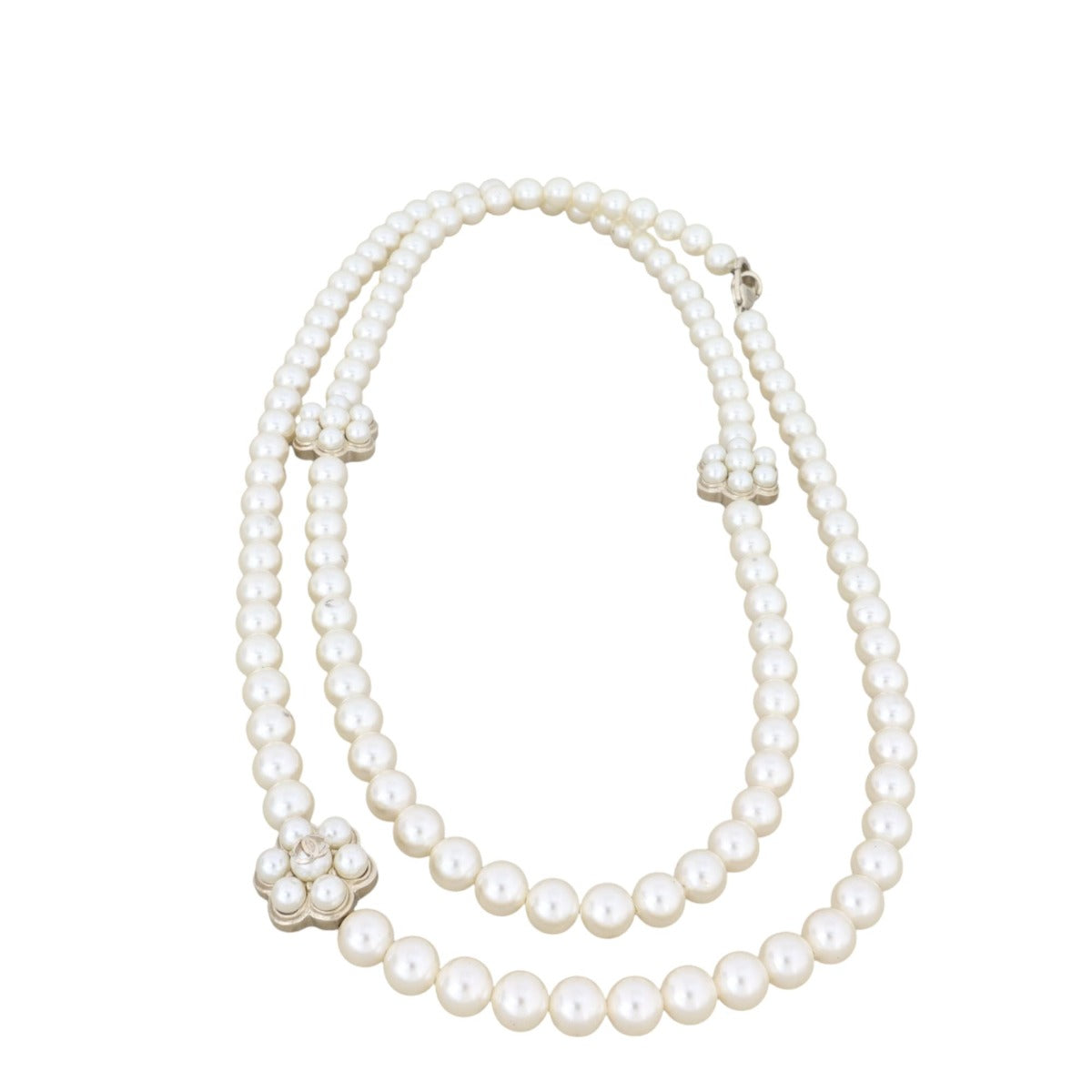 Chanel Pearl Flower Long Necklace