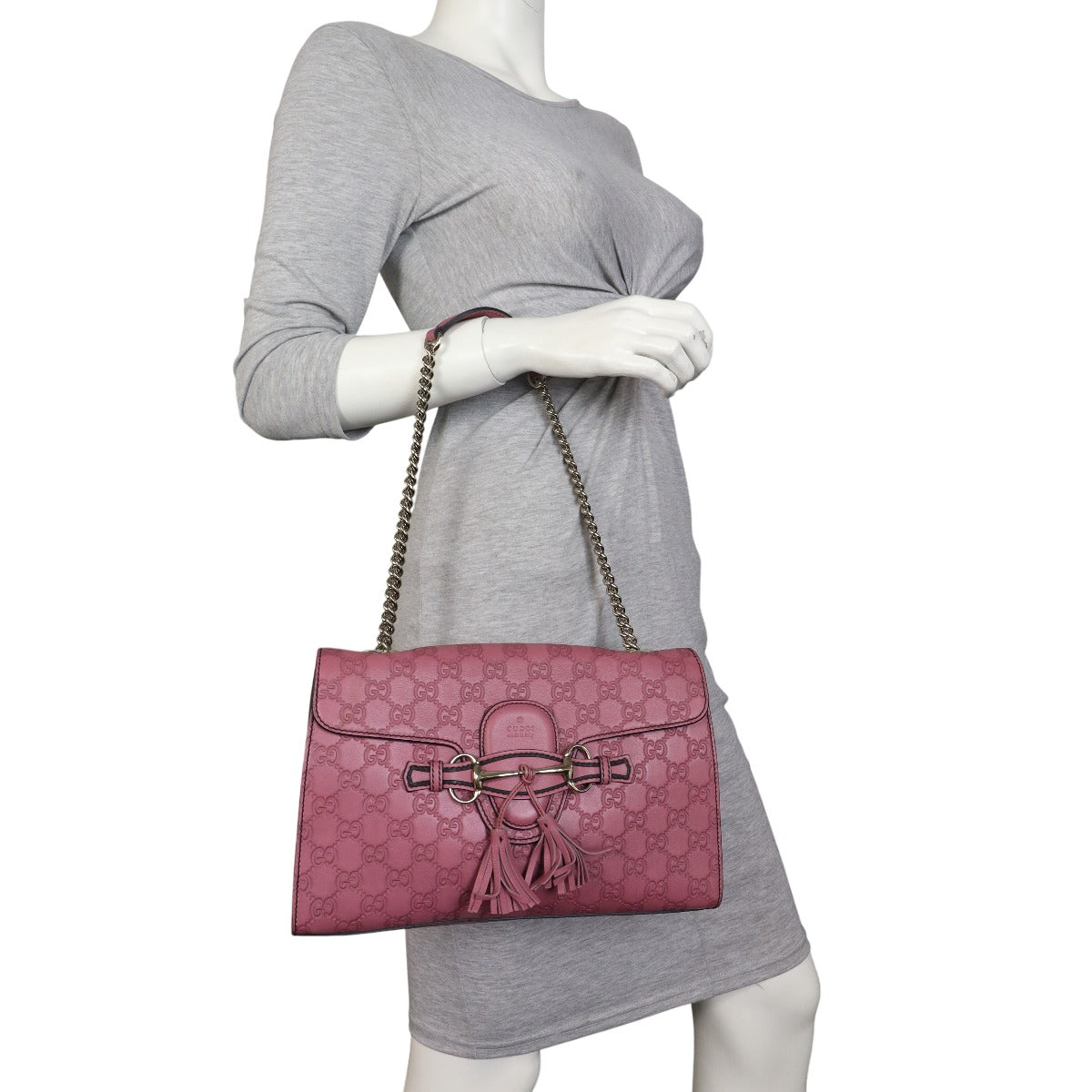 Gucci Emily Guccissima Medium Chain Shoulder Bag