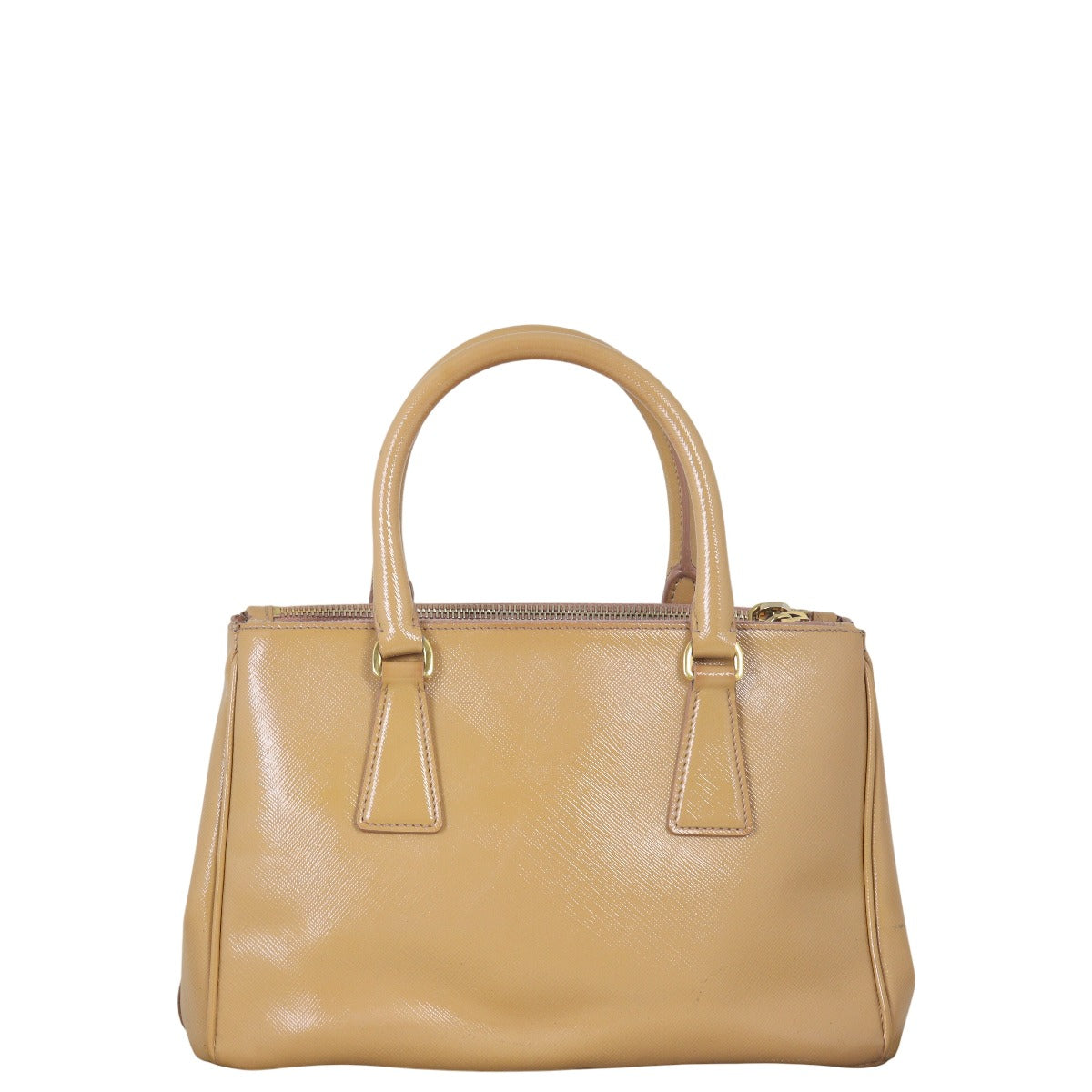 Prada Saffiano Vernice Galleria Double Zip Tote Small