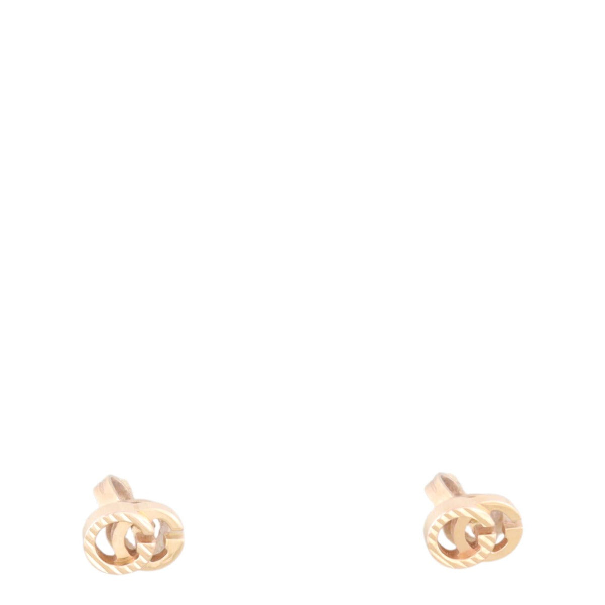 Gucci GG Running 18k Rose Gold Stud Earrings