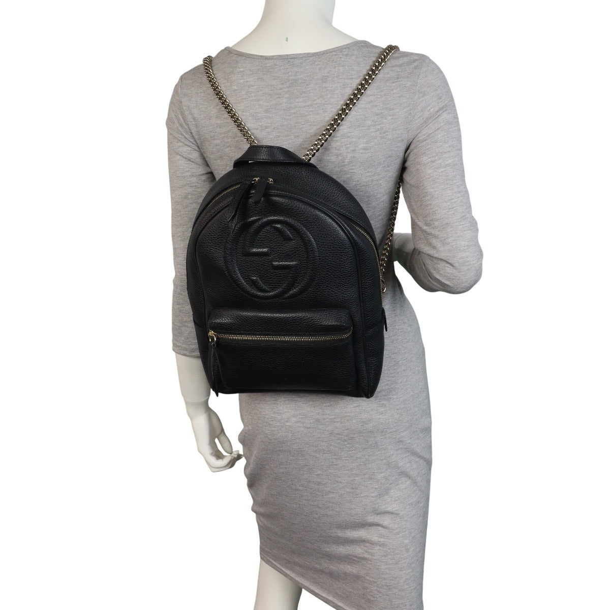 Gucci Soho Leather Chain Backpack