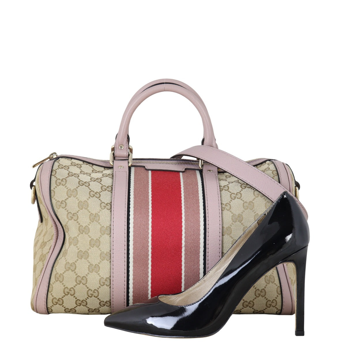 Gucci Vintage Web Original GG Boston Bag Medium